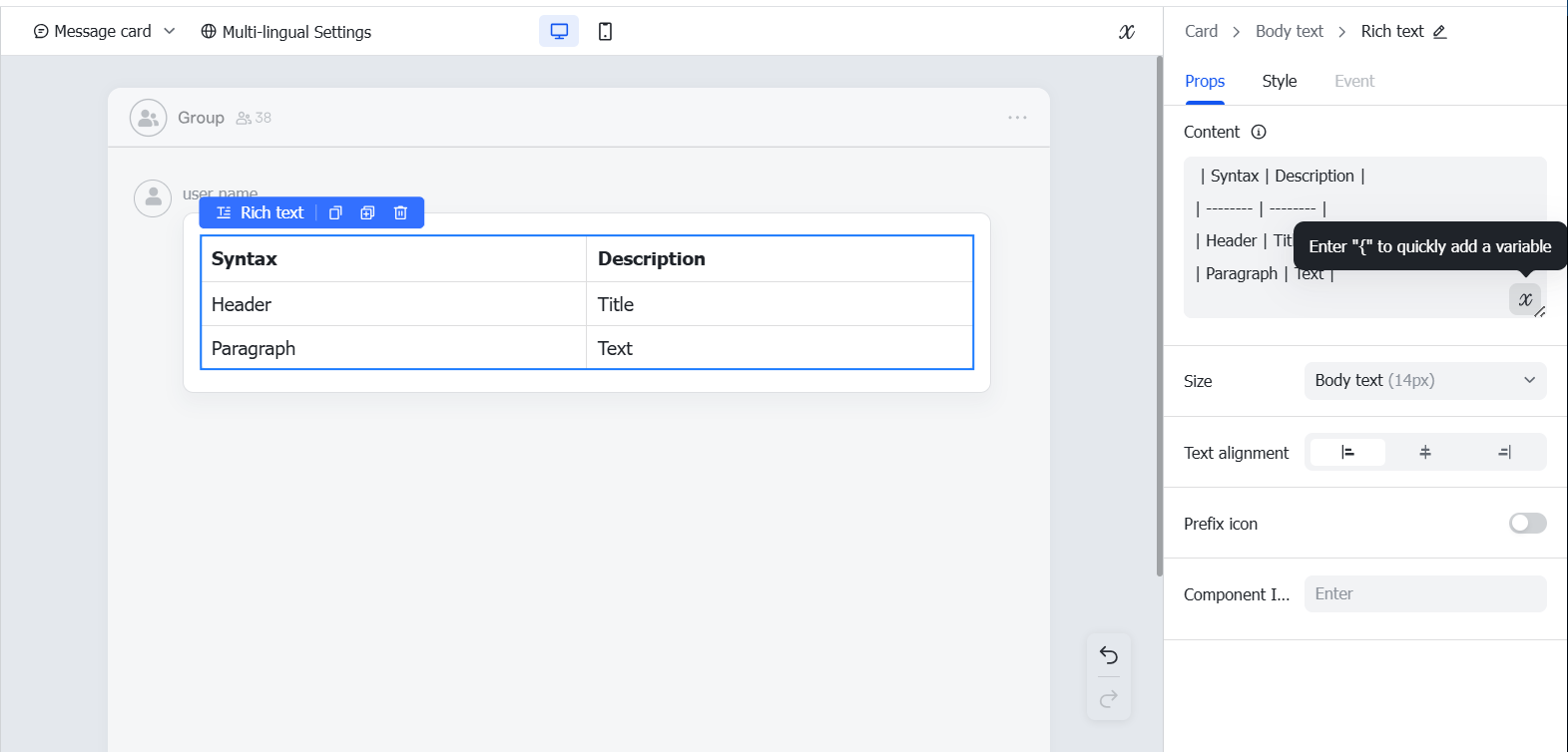 その他 RICH TEXTCONVERTER 20 for Windows Rich text - Documentation - Feishu Open Platform