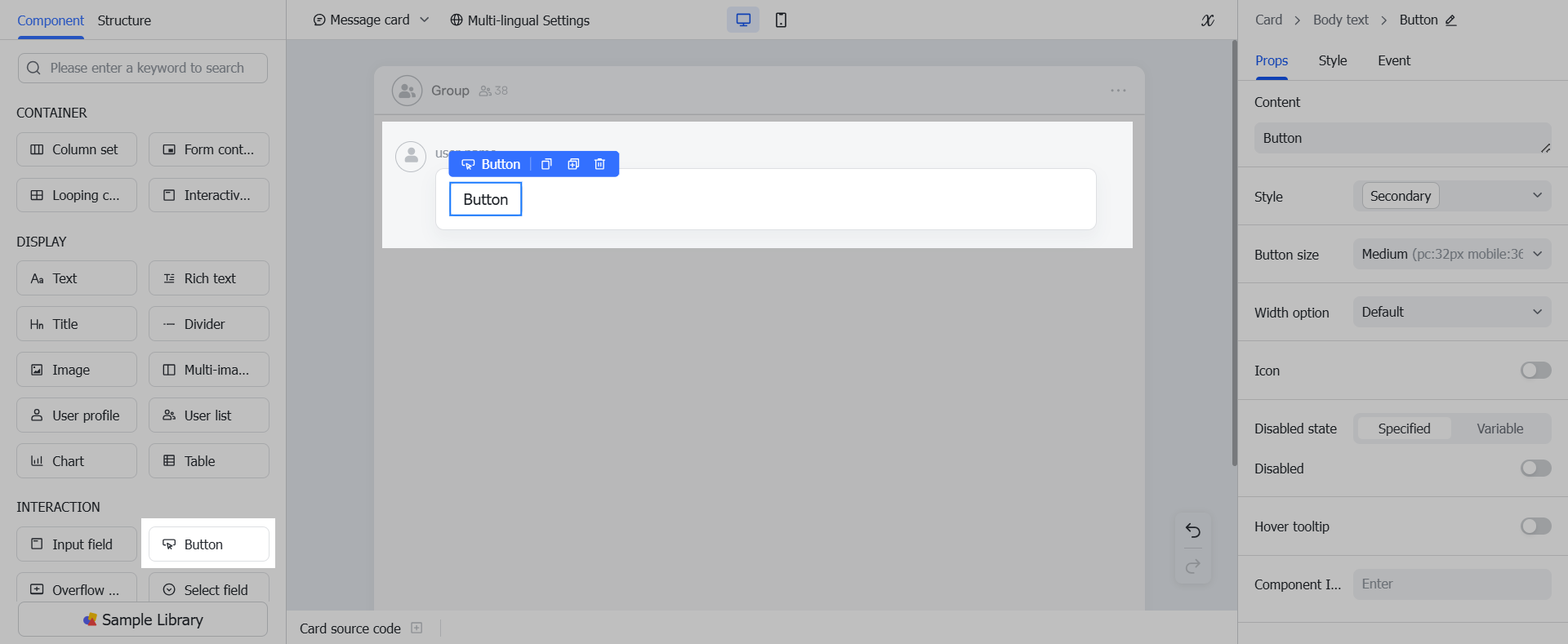 Button Devhub 按钮 - 开发指南 - 飞书开放平台