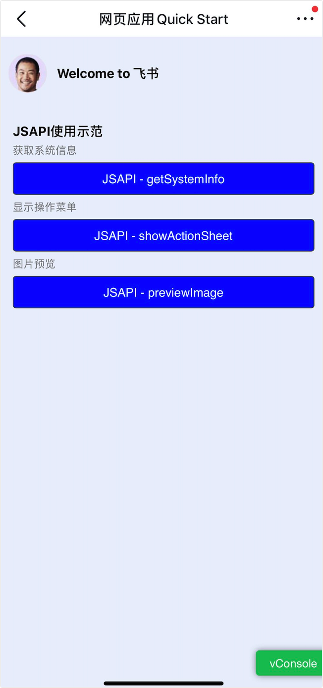 步骤四：体验效果 - 开发教程 - 飞书开放平台